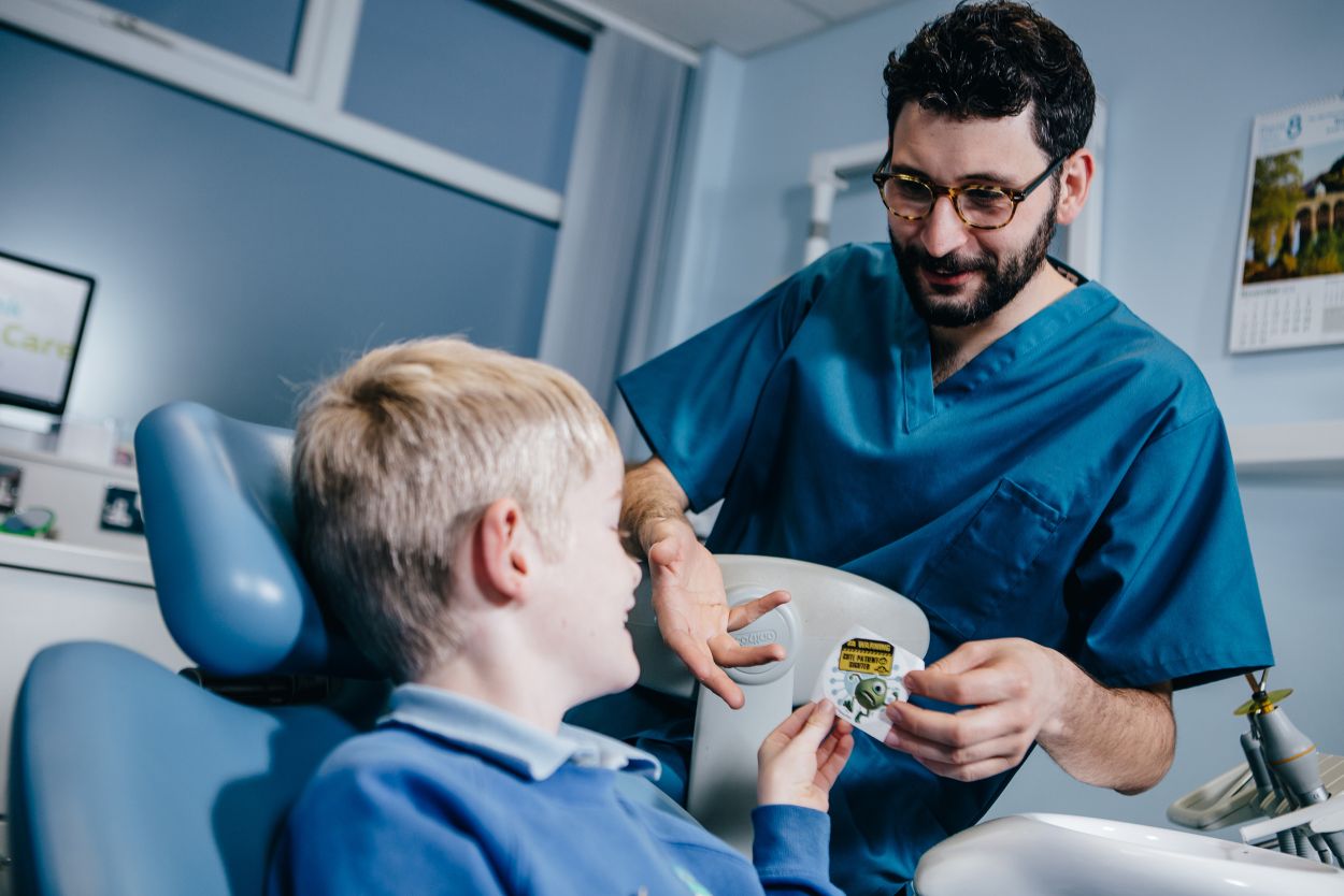 happy child at the dentist