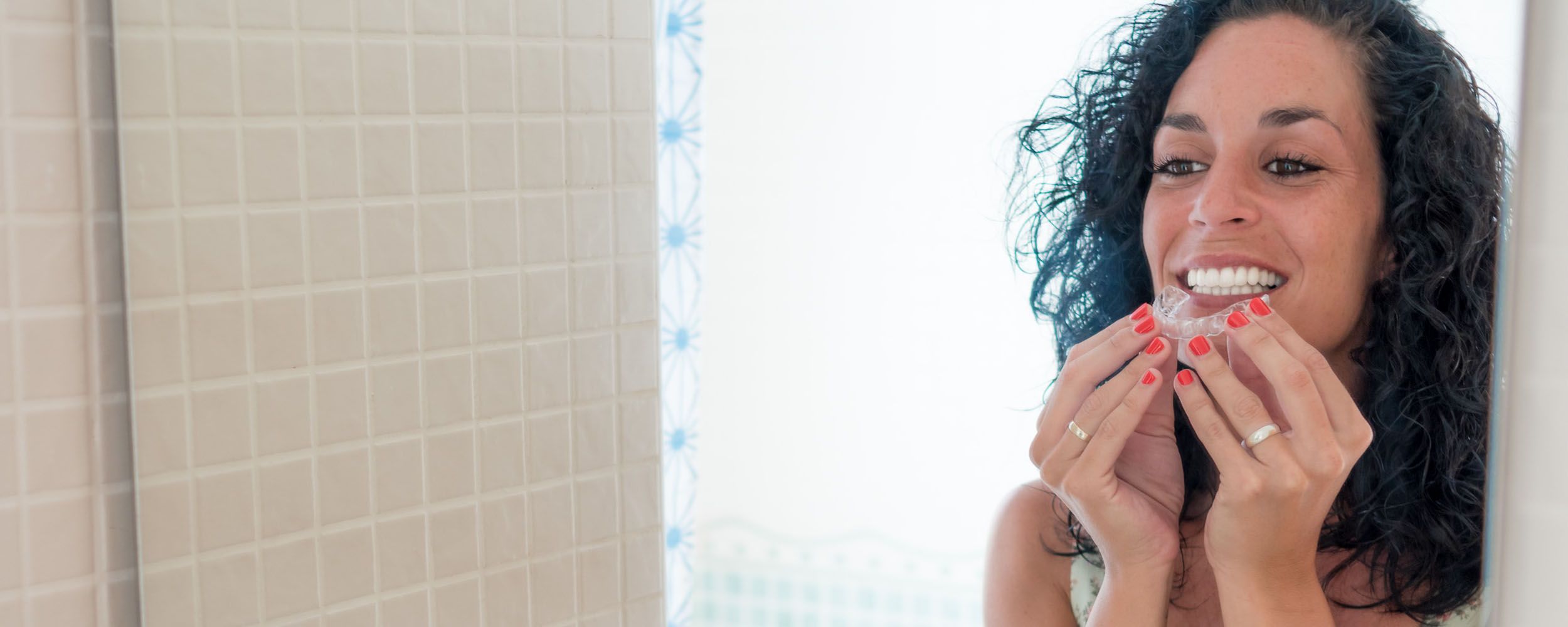 Invisalign clear aligners.